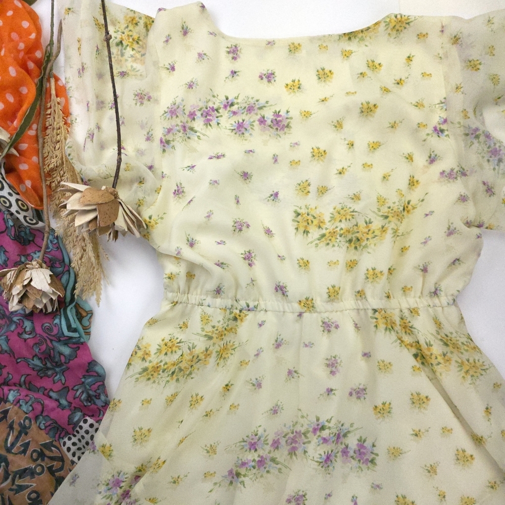 New Steve Madden Yellow Floral Dress XL - Picture 12 of 13